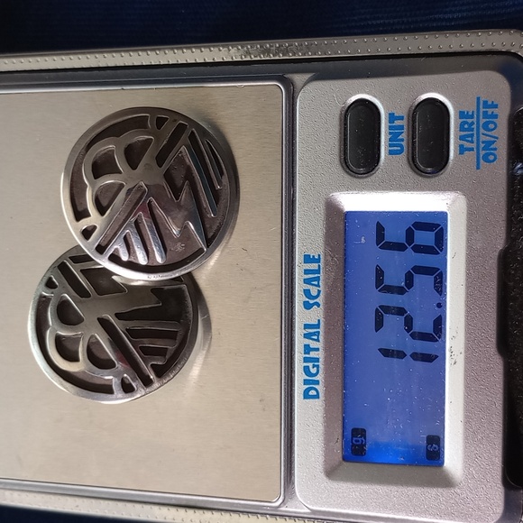 ThunderBolt Overlay Sterling Silver Round Stud Earrings - Picture 11 of 13